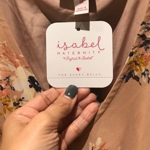 Peachy pink maxi floral summer dress.